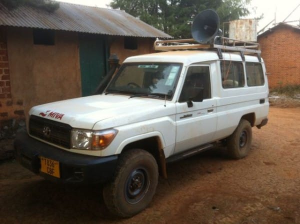 Landcruiser gearriveerd in Kabanga!